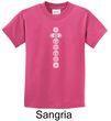 Kids Yoga T-shirt 7 Chakras White Print Youth Tee