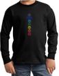 Kids Yoga T-Shirt 7 Colored Chakras Youth Long Sleeve Shirt