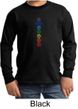 Kids Yoga T-Shirt 7 Colored Chakras Youth Long Sleeve Shirt