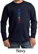 Kids Yoga T-Shirt 7 Colored Chakras Youth Long Sleeve Shirt