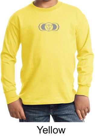 Kids Yoga T-shirt AJNA Chakra Meditation Youth Long Sleeve Shirt