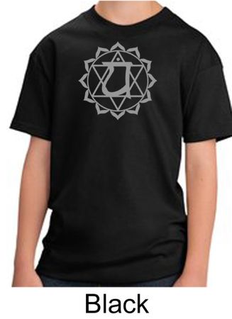 Kids Yoga T-shirt Anahata Heart Chakra Youth Tee Shirt