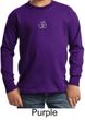 Kids Yoga T-shirt Aum Hindu Patch Meditation Youth Long Sleeve Shirt