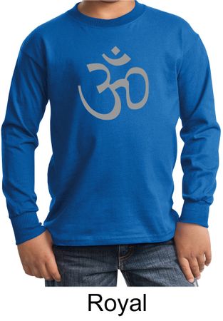 Kids Yoga T-shirt Aum Symbol Meditation Youth Tee Shirt