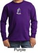 Kids Yoga T-shirt Buddha Buddhist Small Print Youth Long Sleeve Shirt