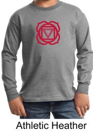 Kids Yoga T-shirt Muladhara Root Chakra Youth Long Sleeve Shirt