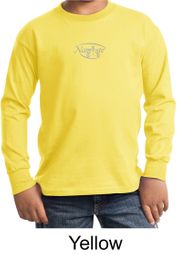 Kids Yoga T-shirt Namaste Small Print Youth Long Sleeve Shirt