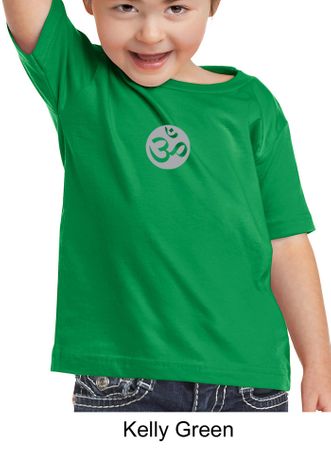 Kids Yoga T-shirt Om Symbol Small Print Toddler Tee Shirt