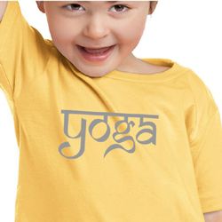 Kids Yoga T-shirt Sanskrit Yoga Text Toddler Shirt