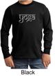 Kids Yoga T-shirt Sanskrit Yoga Text Youth Long Sleeve Shirt