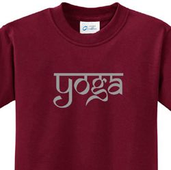 Kids Yoga T-shirt Sanskrit Yoga Text Youth Tee