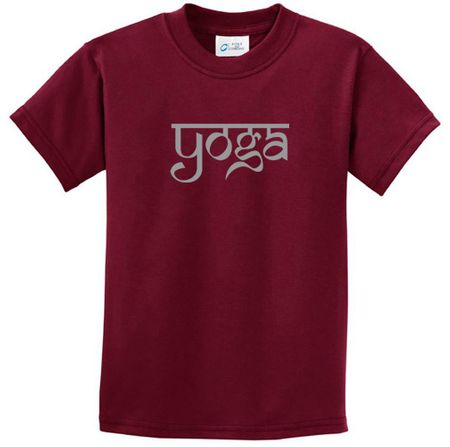 Kids Yoga T-shirt Sanskrit Yoga Text Youth Tee