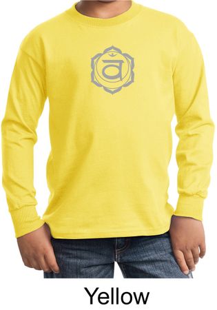 Kids Yoga T-shirt Swadhisthana Chakra Youth Long Sleeve Shirt