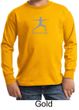 Kids Yoga T-shirt Warrior 2 Pose Meditation Youth Long Sleeve Shirt