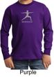 Kids Yoga T-shirt Warrior 2 Pose Meditation Youth Long Sleeve Shirt