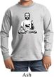 Kids Yoga Tee At Peace Buddha Youth Long Sleeve