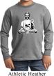 Kids Yoga Tee At Peace Buddha Youth Long Sleeve