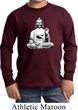 Kids Yoga Tee At Peace Buddha Youth Long Sleeve