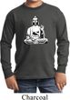 Kids Yoga Tee At Peace Buddha Youth Long Sleeve