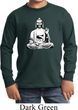 Kids Yoga Tee At Peace Buddha Youth Long Sleeve