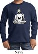 Kids Yoga Tee At Peace Buddha Youth Long Sleeve