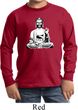 Kids Yoga Tee At Peace Buddha Youth Long Sleeve