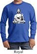 Kids Yoga Tee At Peace Buddha Youth Long Sleeve