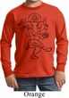 Kids Yoga Tee Black Sketch Ganesha Youth Long Sleeve