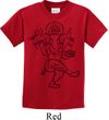 Kids Yoga Tee Black Sketch Ganesha Youth Shirt