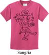 Kids Yoga Tee Black Sketch Ganesha Youth Shirt