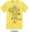 Kids Yoga Tee Black Sketch Ganesha Youth Shirt
