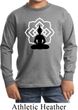 Kids Yoga Tee Buddha Lotus Pose Youth Long Sleeve