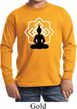 Kids Yoga Tee Buddha Lotus Pose Youth Long Sleeve