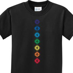 Kids Yoga Tee Diamond Chakras Youth T-shirt