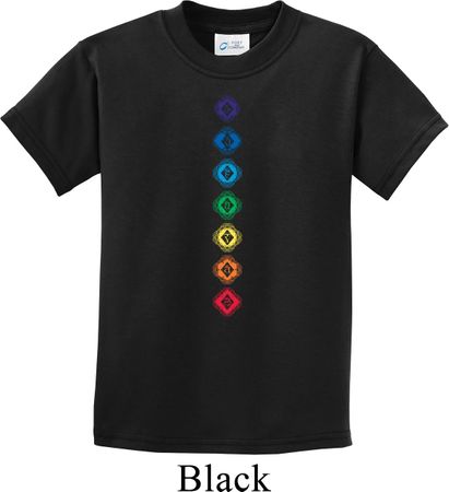 Kids Yoga Tee Diamond Chakras Youth T-shirt
