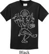 Kids Yoga Tee Sketch Ganesha White Print Youth Shirt