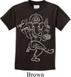Kids Yoga Tee Sketch Ganesha White Print Youth Shirt