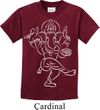 Kids Yoga Tee Sketch Ganesha White Print Youth Shirt
