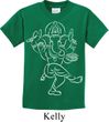 Kids Yoga Tee Sketch Ganesha White Print Youth Shirt