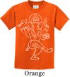 Kids Yoga Tee Sketch Ganesha White Print Youth Shirt