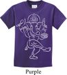 Kids Yoga Tee Sketch Ganesha White Print Youth Shirt