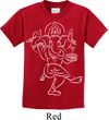 Kids Yoga Tee Sketch Ganesha White Print Youth Shirt