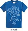 Kids Yoga Tee Sketch Ganesha White Print Youth Shirt