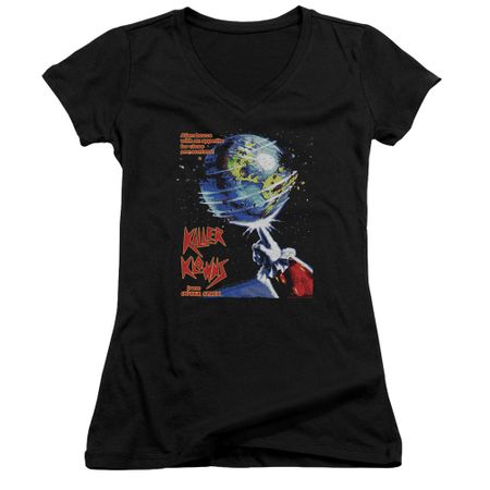 Killer Klowns From Outer Space Juniors V Neck Shirt Invaders Black T-Shirt