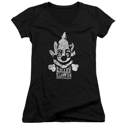 Killer Klowns From Outer Space Juniors V Neck Shirt Kreepy Black T-Shirt