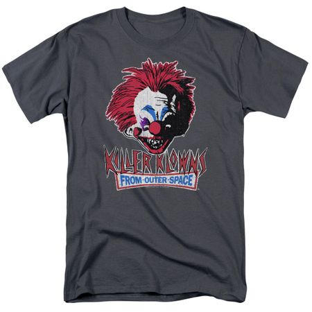 Killer Klowns From Outer Space Shirt Rough Clown Charcoal Tee T-Shirt