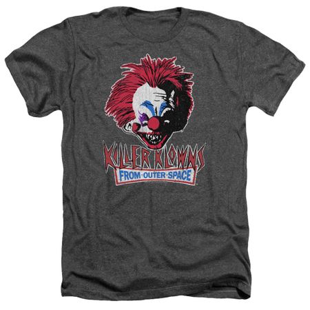 Killer Klowns From Outer Space Shirt Rough Clown Heather Charcoal T-Shirt