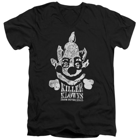 Killer Klowns From Outer Space Slim Fit V-Neck Shirt Kreepy Black T-Shirt