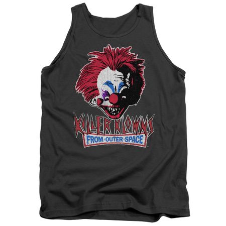 Killer Klowns From Outer Space Tank Top Rough Clown Charcoal Tanktop
