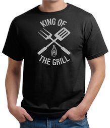 King Of The Grill Organic T-shirt Barbecue Utensils Adult Tee Shirt King Of The Grill Organic T-shirt Barbecue Utensils Adult Tee Shirt